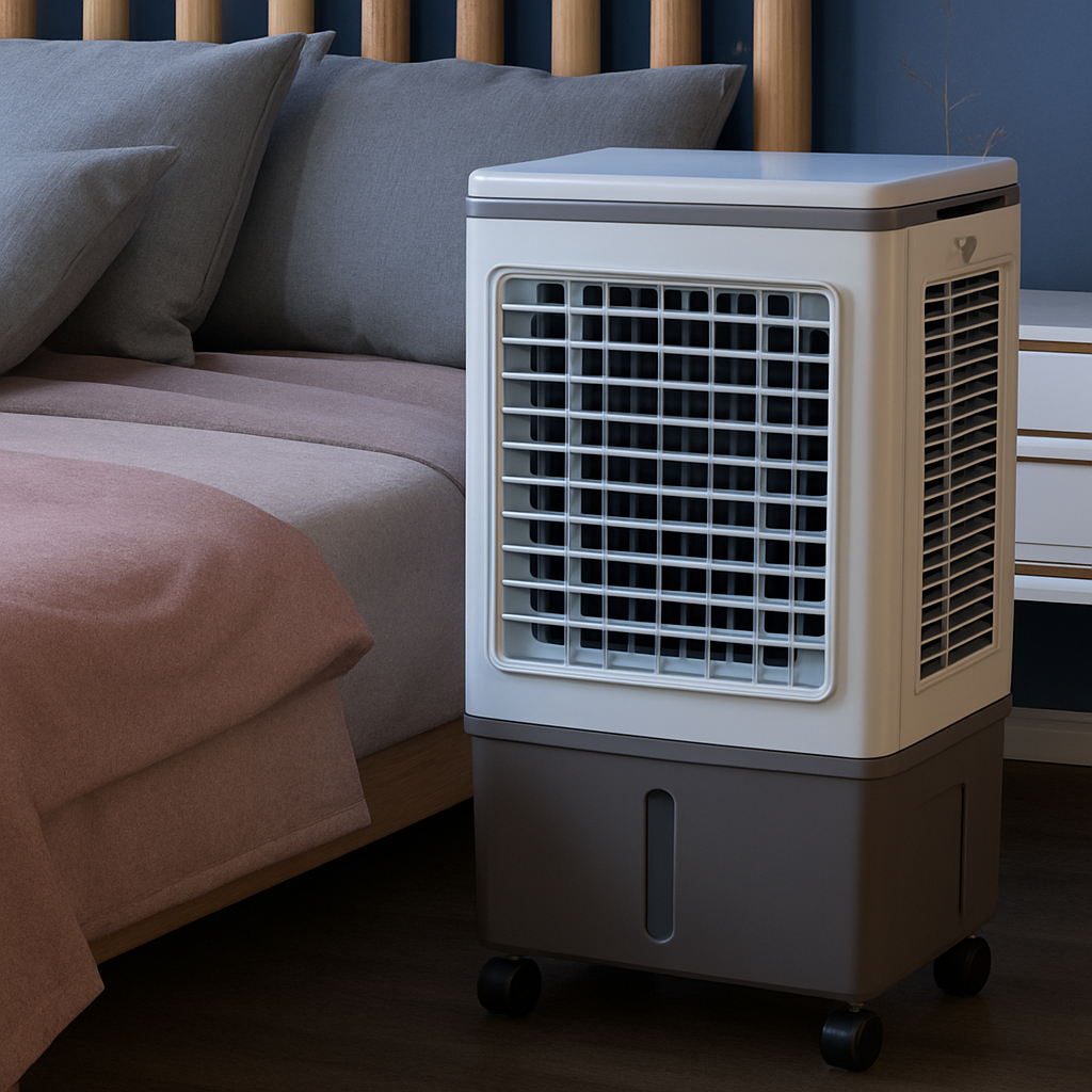 AeroCool | Industrial 4-in-1 Evaporative Cooler – 9740 CFM Air Fan with 12-Gallon Tank & Easy-Roll Wheels | High Volume Cooling | For Garages & Workshops TARHUS  Air Cooler