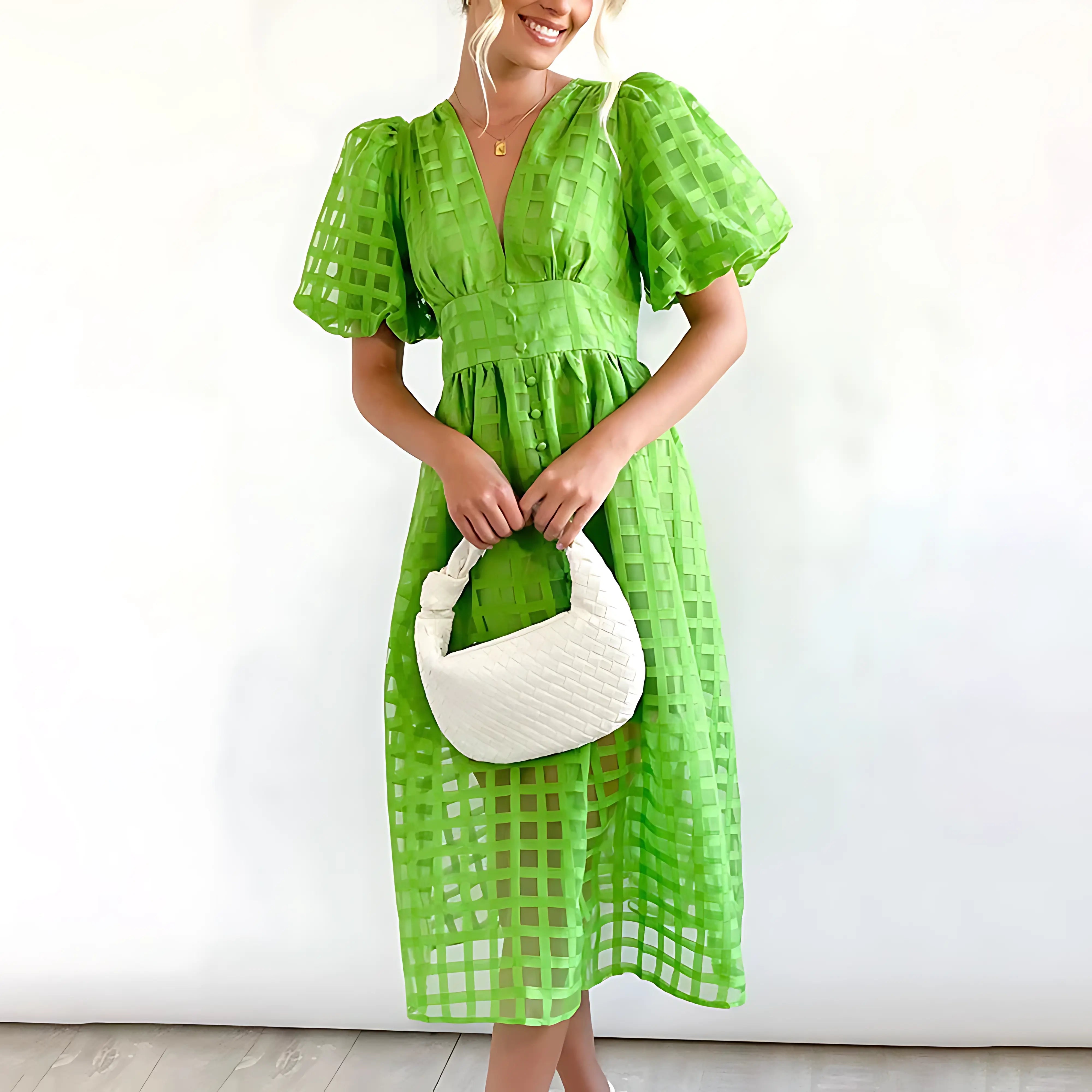 Julia - Elegant Summer Midi Dress - TARHUS
