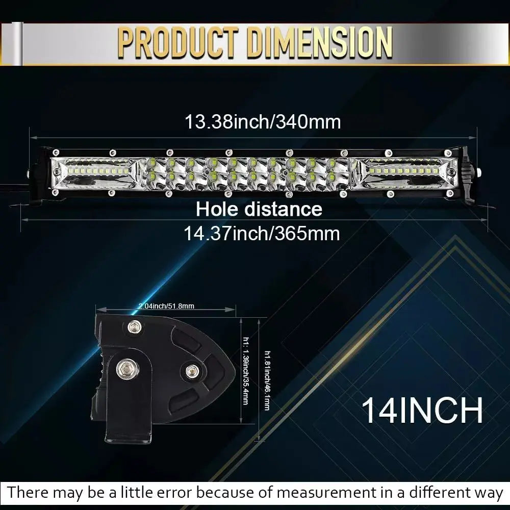 LED Light Bar for Trucks, SUVs & Boats – Waterproof Off-Road Flood - TARHUS