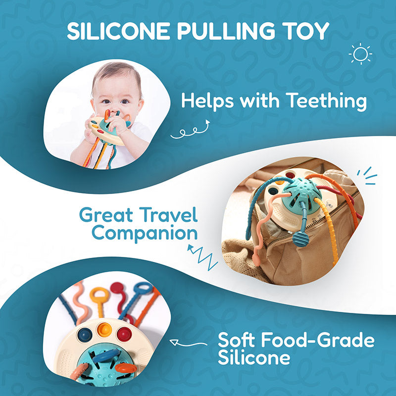 Montessori | Silicone Pulling Toy – Sensory Development & Teething Relief TARHUS  Kids toys