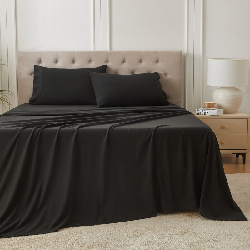 4-Piece Ultra-Soft Organic Softwash Cotton Bed Sheet Set TARHUS  Sheet Set