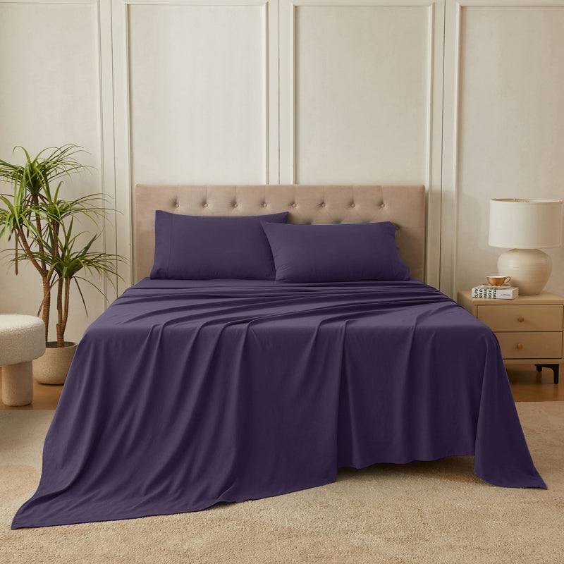 4-Piece Ultra-Soft Organic Softwash Cotton Bed Sheet Set TARHUS  Sheet Set