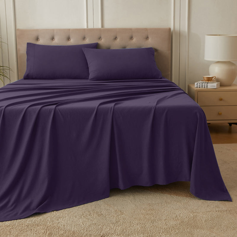 4-Piece Ultra-Soft Organic Softwash Cotton Bed Sheet Set TARHUS  Sheet Set