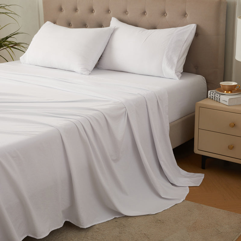 4-Piece Ultra-Soft Organic Softwash Cotton Bed Sheet Set TARHUS  Sheet Set