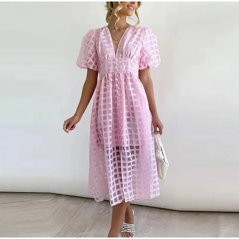 Julia - Elegant Summer Midi Dress - TARHUS