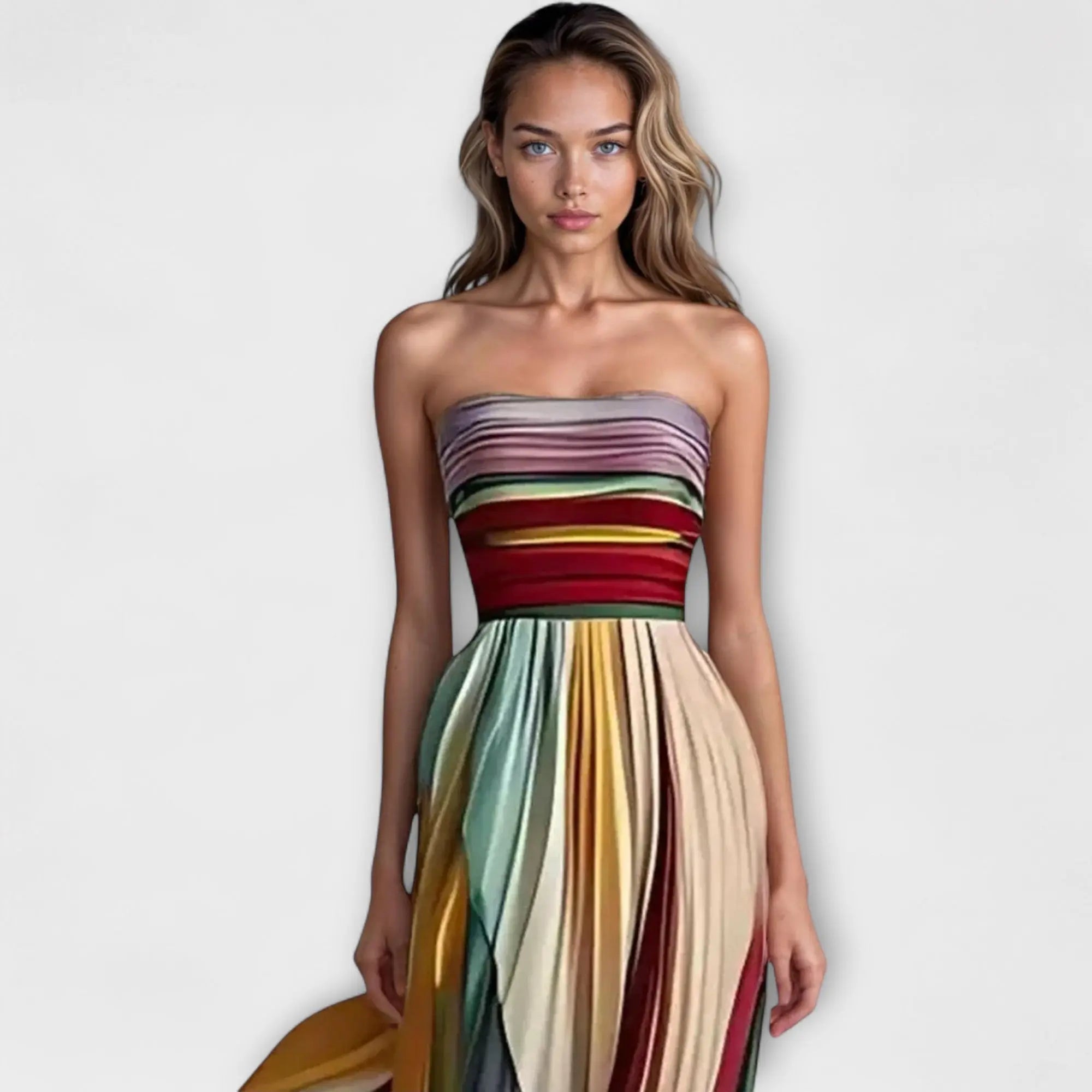 Flora - Colourful Sleeveless Dress - TARHUS