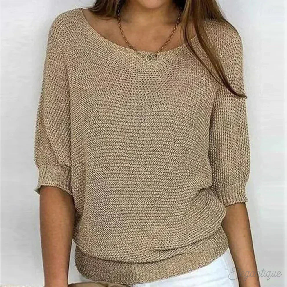 Ava - Elegant Knit Sweater TARHUS  Women Clothing