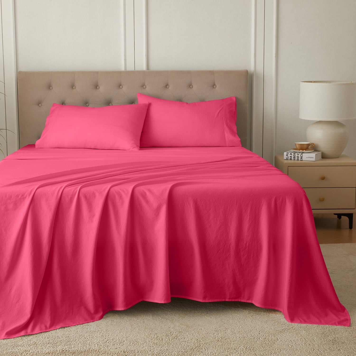 4-Piece Ultra-Soft Organic Softwash Cotton Bed Sheet Set TARHUS  Sheet Set