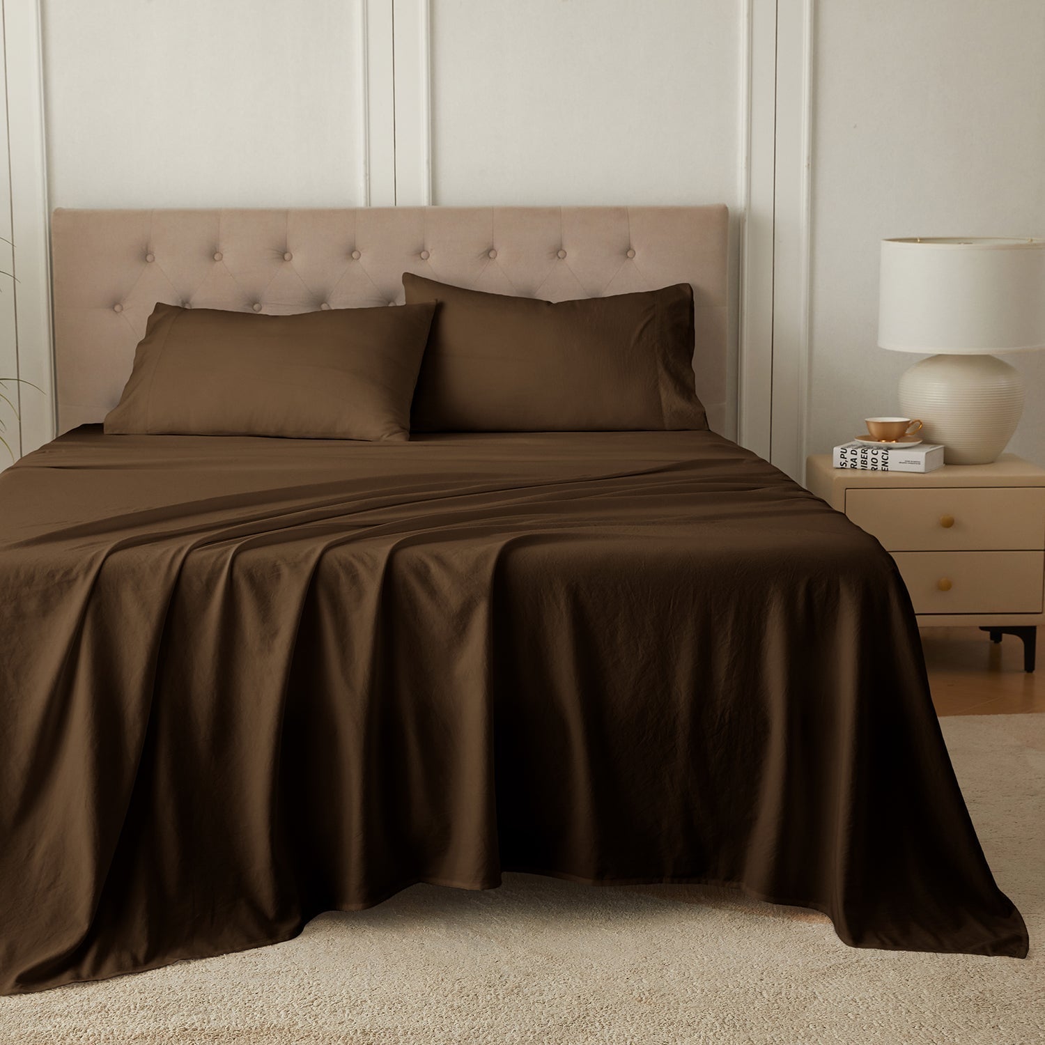 4-Piece Ultra-Soft Organic Softwash Cotton Bed Sheet Set TARHUS  Sheet Set