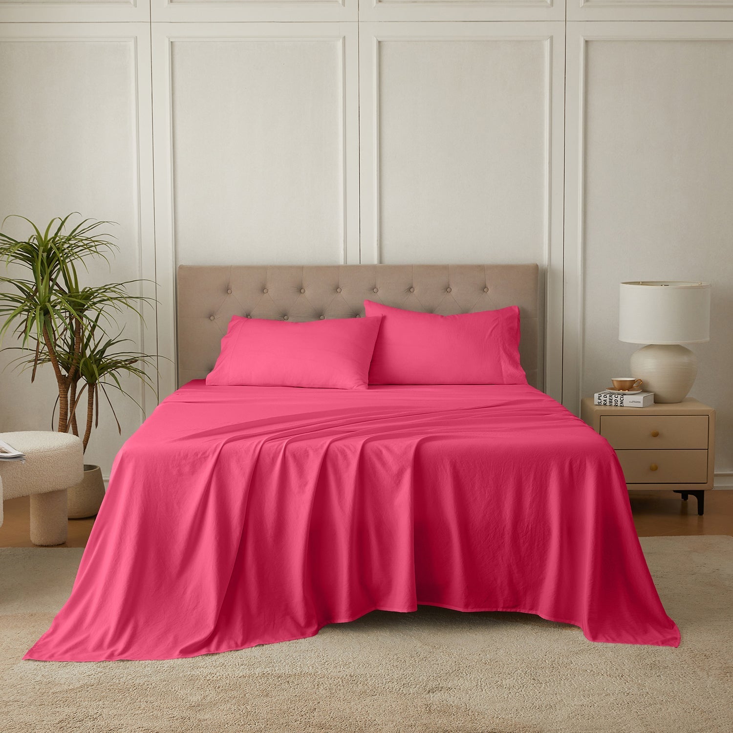 4-Piece Ultra-Soft Organic Softwash Cotton Bed Sheet Set TARHUS  Sheet Set