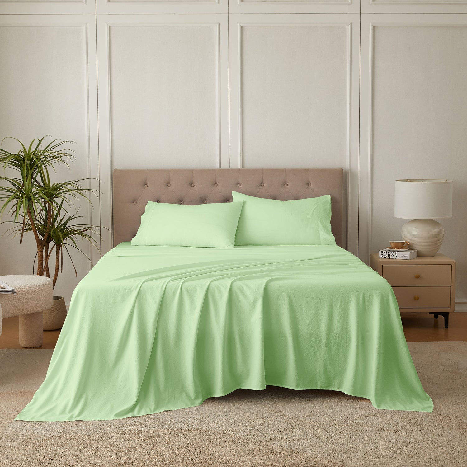 4-Piece Ultra-Soft Organic Softwash Cotton Bed Sheet Set TARHUS  Sheet Set