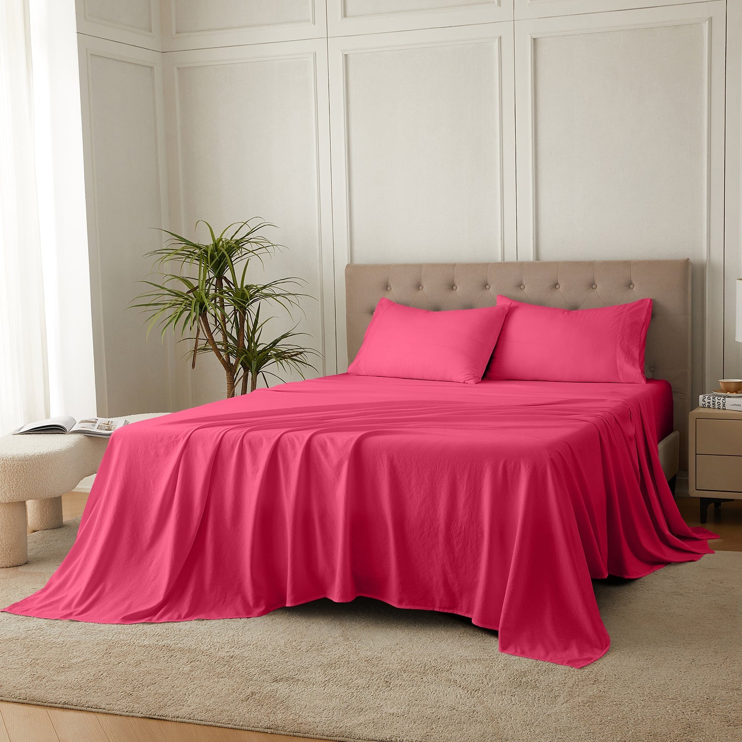 4-Piece Ultra-Soft Organic Softwash Cotton Bed Sheet Set TARHUS  Sheet Set