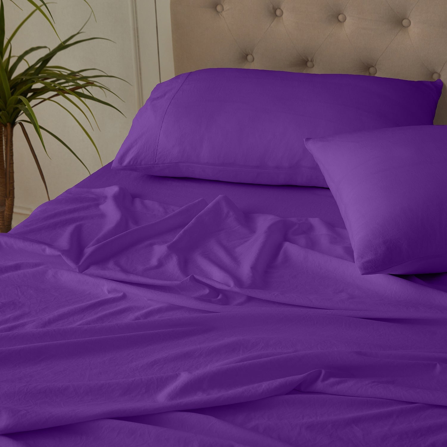 4-Piece Ultra-Soft Organic Softwash Cotton Bed Sheet Set TARHUS  Sheet Set