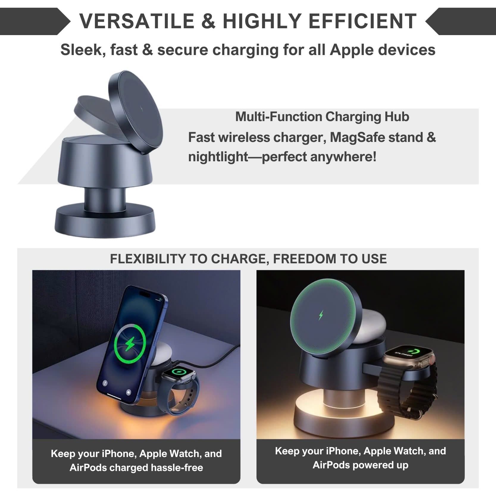 Alpohub™ MagDock Pro 4-in-1 Wireless Charging Station TARHUS  Electronics & Gadgets