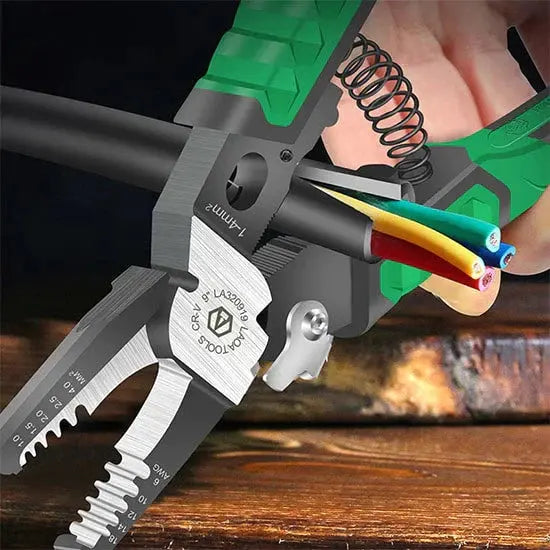 Professional Electrician’s 9-in-1 Cutting & Stripping Pliers – Multi-Tool Tarhus