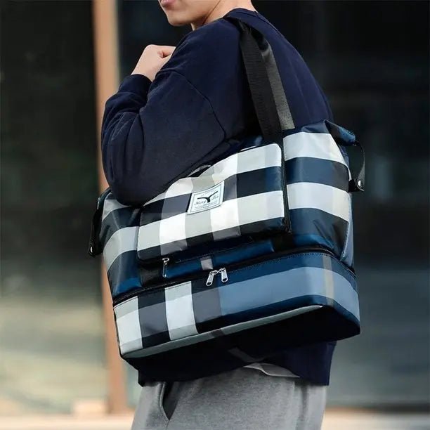 All-in-One Collapsible Wet & Dry Travel Duffel Bag Tarhus