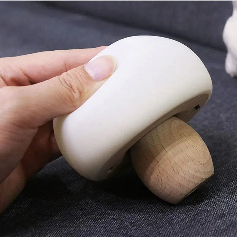 FungiWood Mushroom Lamp – Wooden LED Night Light Tarhus